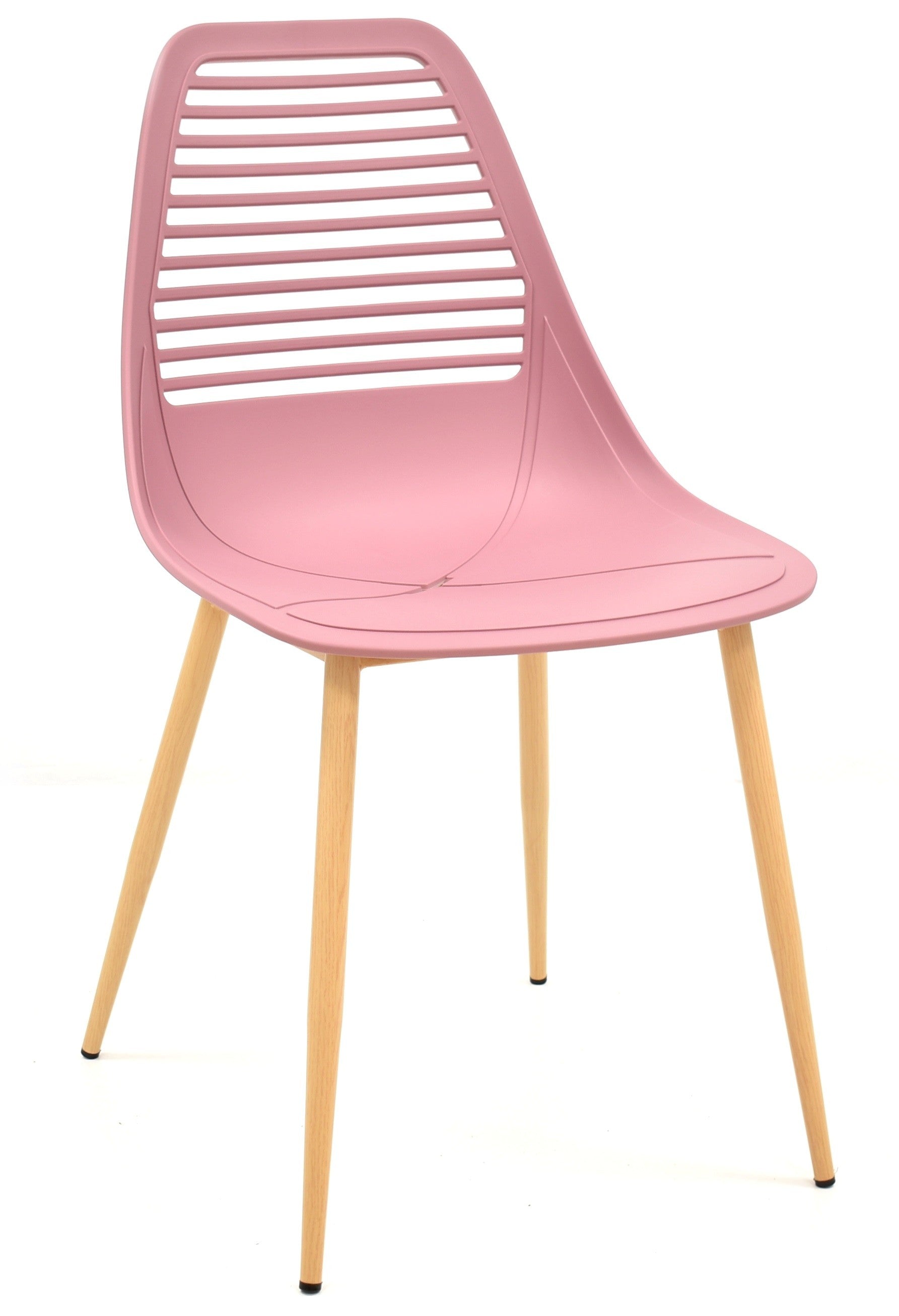 Cadeira UNCIBAY, metal, polipropileno rosa