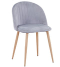 Cadeira VELVET NEW, base de metal, tecido veludo cinza 19