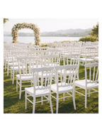 Cadeira WEDDING 77, empilhável, polipropileno branco