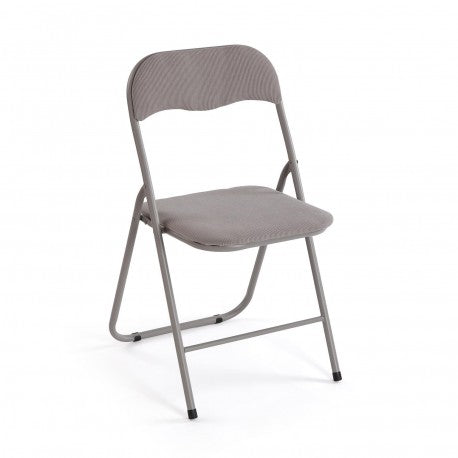 CADEIRA DOBRÁVEL LIRA CORDUROY CINZA RJVE-22930002