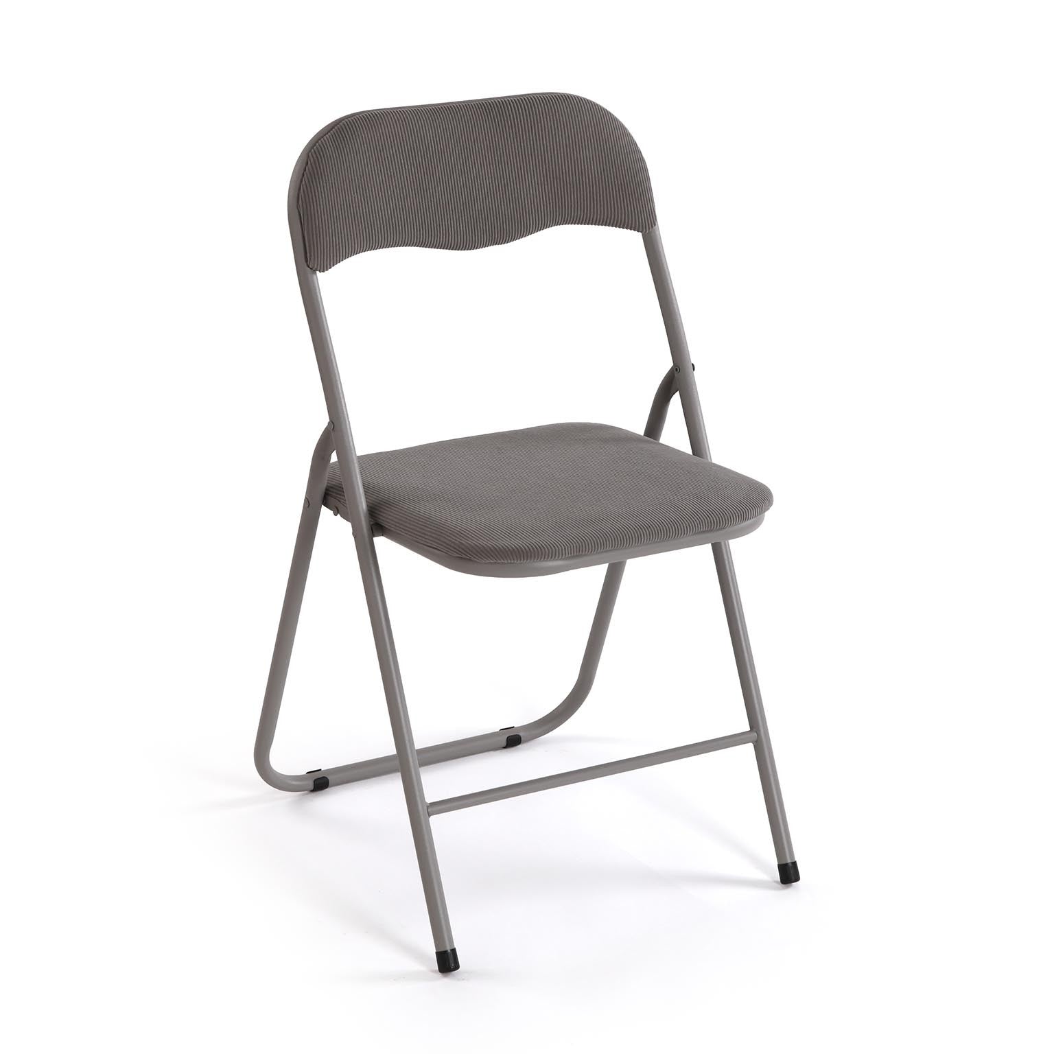 CADEIRA DOBRÁVEL LIRA CORDUROY CINZA ESCURO RJVE-22930004