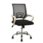 Cadeirão de escritório FISS NEW, braços branco, rede preto