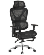 Cadeirão de escritório LORRIS, alto, ergonômico, rede preto
