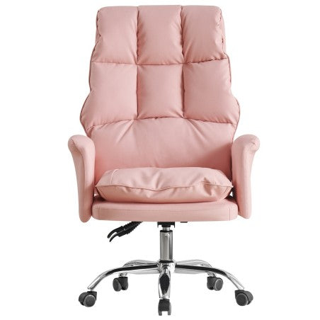 Cadeirão de escritório MAINZ, alto, executivo, pele sintética rosa light