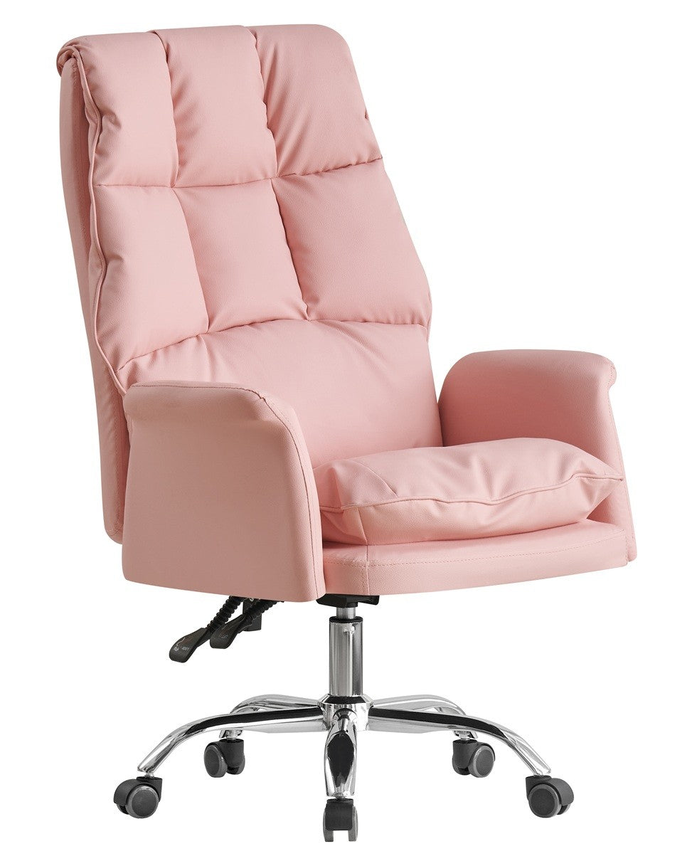 Cadeirão de escritório MAINZ, alto, executivo, pele sintética rosa light