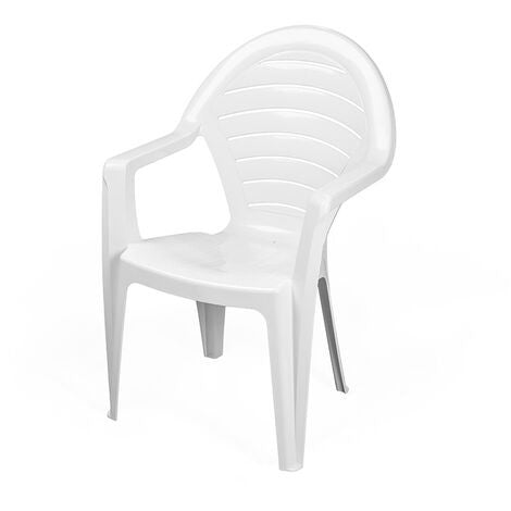 Cadeirão FARO, monoblock, empilhável, branco