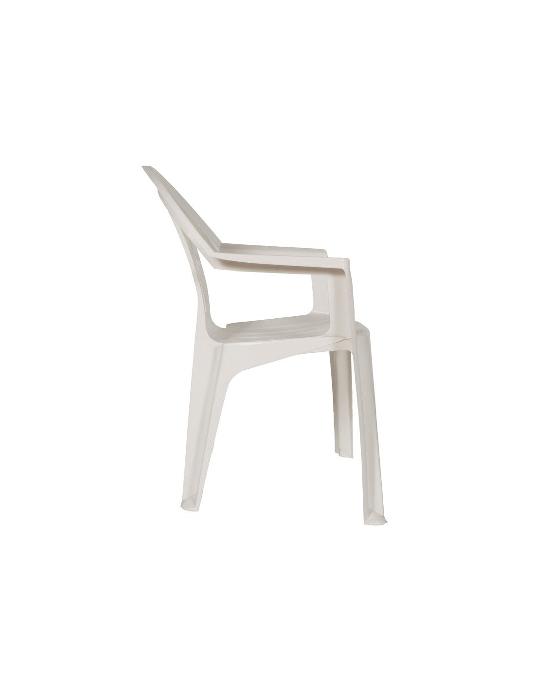 Cadeirão LAGO, monoblock, empilhável, branco