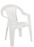 Cadeirão LAGO, monoblock, empilhável, branco