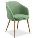 Cadeirão LART, metal, tecido linen verde light