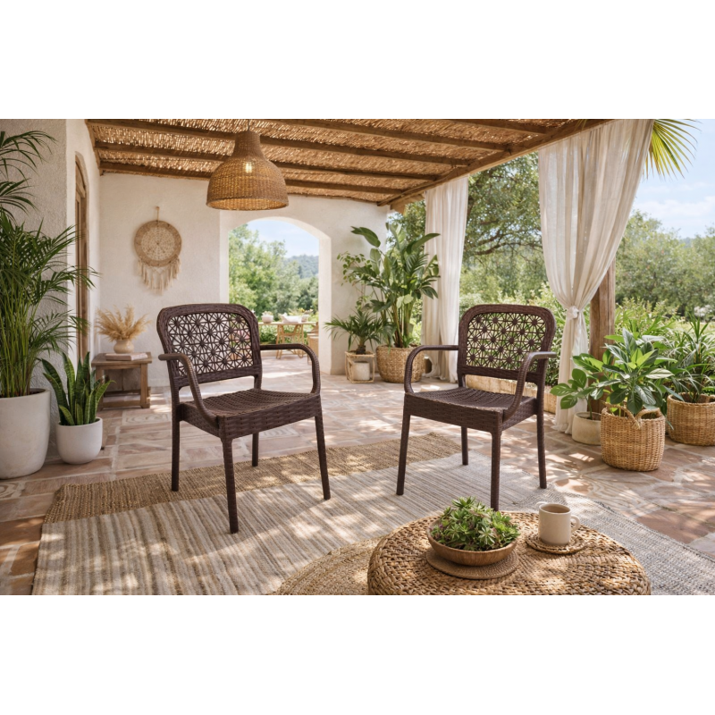 Cadeirão LATOJA, empilhável, polipropileno branco