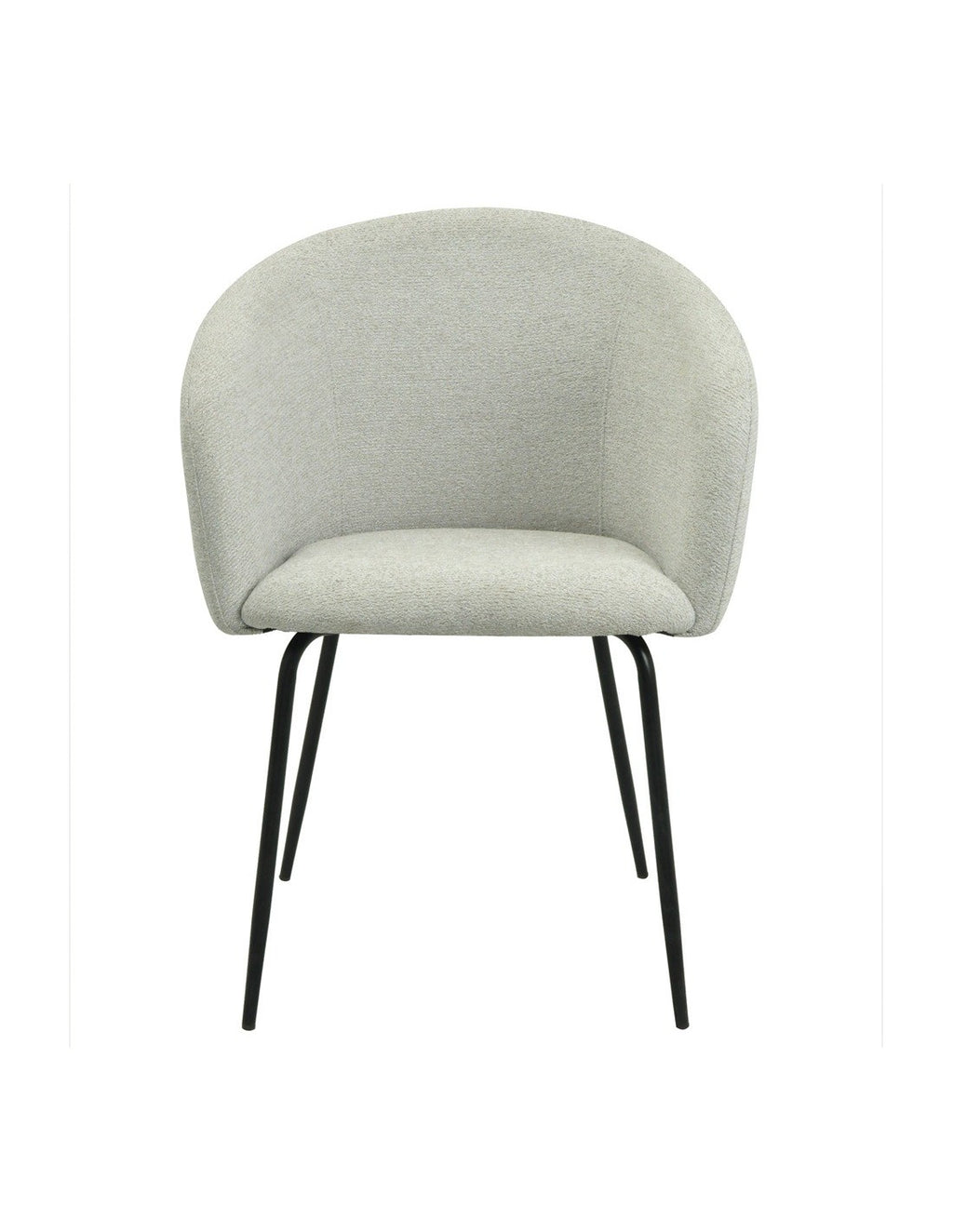 Cadeirão LAUREN, metal, tecido linen cinza light
