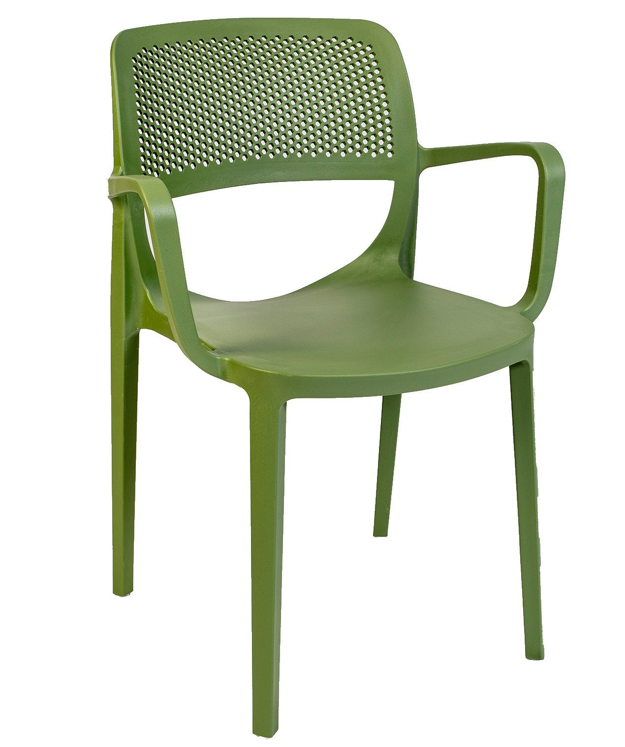 Cadeirão VERDI, empilhável, polipropileno verde