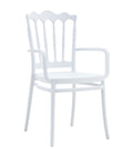 Cadeirão WEDDING, empilhável, polipropileno branco