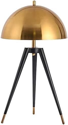 Candeeiro ATOM, de mesa, metal, preto e dourado