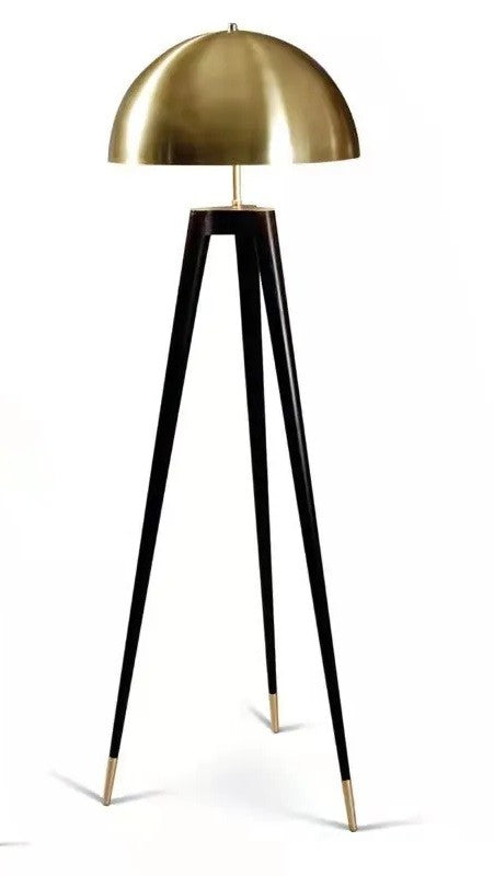 Candeeiro ATOM, de pie, metal, preto e dourado