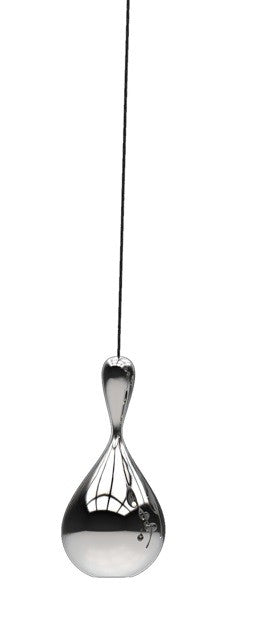 Candeeiro HERDA H325, de teto, metal, vidro prateado