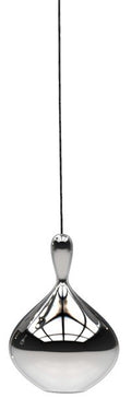 Candeeiro HERDA H355, de teto, metal, vidro prateado