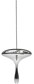 Candeeiro HERDA H365, de teto, metal, vidro prateado