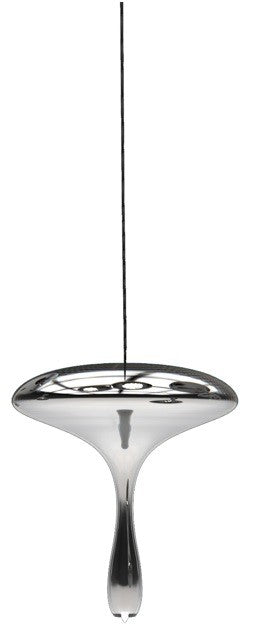 Candeeiro HERDA H365, de teto, metal, vidro prateado