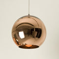 Candeeiro HUGO, 25 cms, de tecto, vidro, cobre