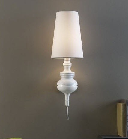 Candeeiro LOUVRE, aplique, branco