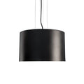 Candeeiro LUGANO, de tecto, abat-jour preto