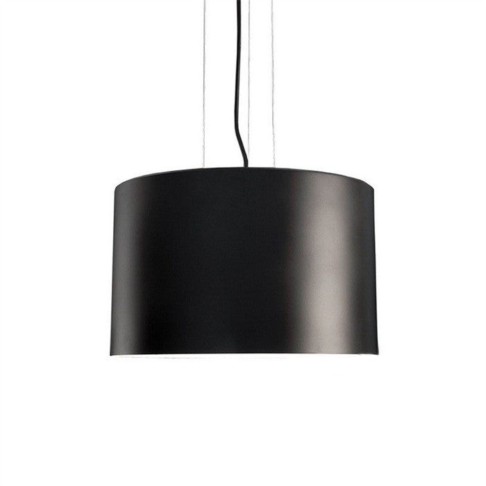 Candeeiro LUGANO, de tecto, abat-jour preto