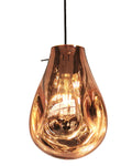 Candeeiro MEISSA, de teto, vidro bronze