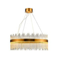 Candeeiro MILDA, de teto, metal dourado, vidro, led