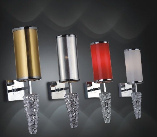 Candeeiro MIZAR, aplique, cromado, vermelho
