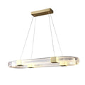 Candeeiro TISSA, de teto, metal, dourado, acrílico, led