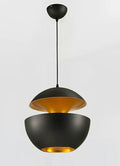 Candeeiro URSULA, de tecto, preto - dourado