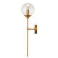 Candeeiro VARNA, aplique, metal dourado, abajur transparente