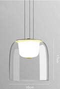 Candeeiro WITTEN H170, de teto, metal, vidro, led