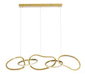 Candeeiro WOLFIS, de teto, metal dourado, led