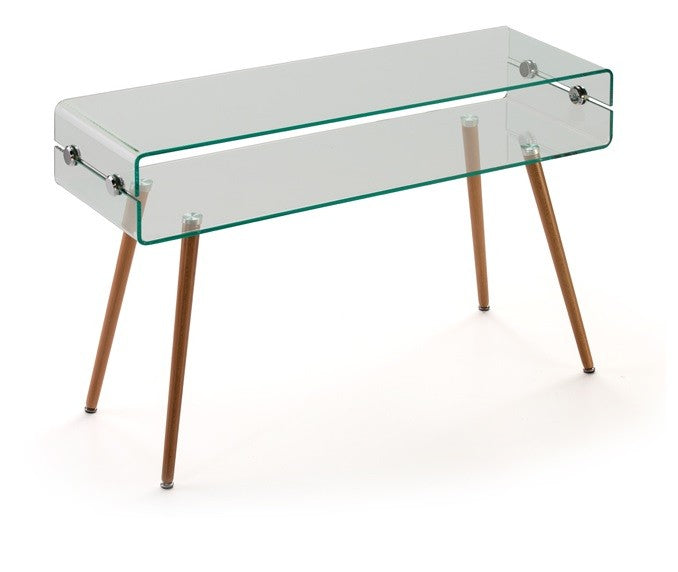 Consola HOLANDA 120TR, madeira, vidro, 120x40 cms