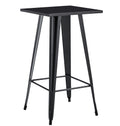 Mesa TOL EK LIMITED, alta, aço, preta, 60x60 cms