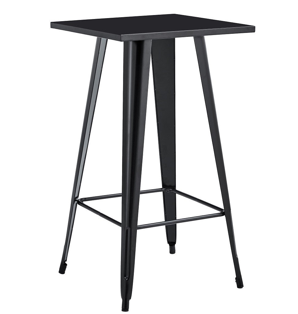 Mesa TOL EK LIMITED, alta, aço, preta, 60x60 cms