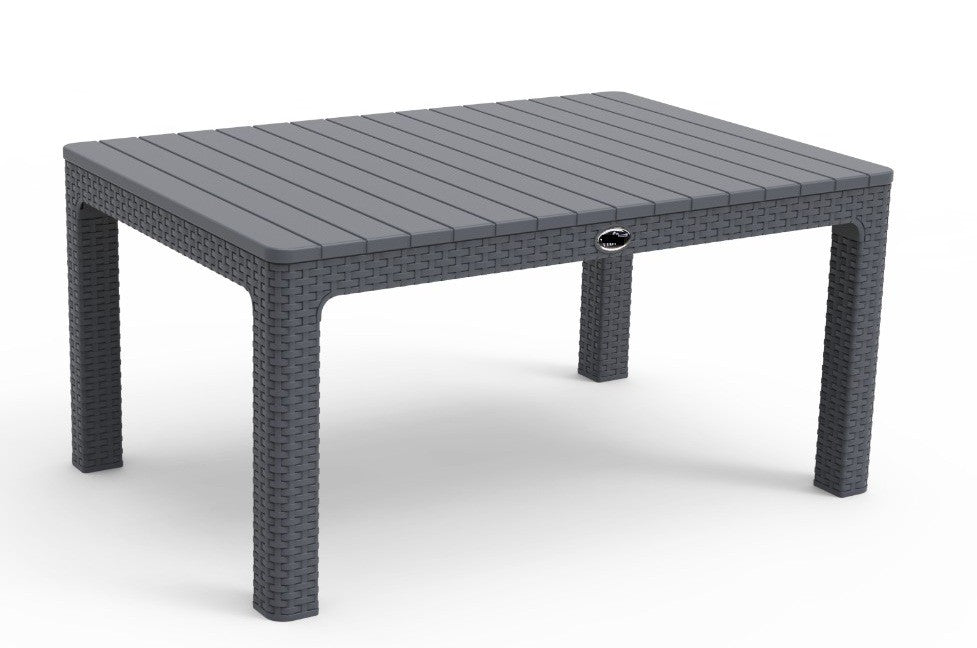 Mesa ALBUFEIRA, de centro, polipropileno cinza, 90 x 60 cms