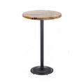 Mesa alta ARNO, preta, base de 110 cms e tampo de mesa de 60 cms de diâmetro. Cores à escolha, Tablero de 60 cms.: WERZALIT SM - PONDEROSA BRANCO 178