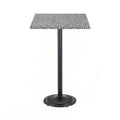 Mesa alta ARNO, preta, base de 110 cms e tampo de mesa de 60x60 cms. Cores à escolha, Tableros de 60x60 cms: WERZALIT ALEMANIA - PIAZZA 102