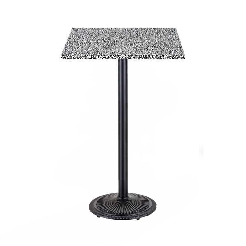 Mesa alta ARNO, preta, base de 110 cms e tampo de mesa de 60x60 cms. Cores à escolha, Tableros de 60x60 cms: WERZALIT ALEMANIA - PIAZZA 102
