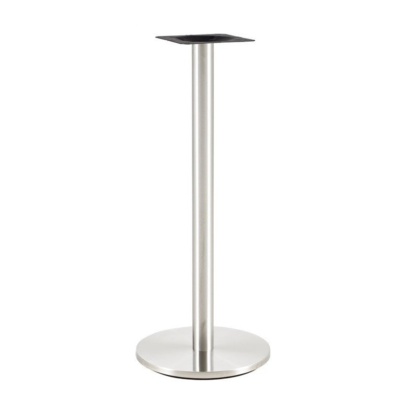 Mesa alta BENAGIL, aço inoxidável, base de 110 cms e tampo de 60x60 cms. Cores à escolha, Tableros de 60x60 cms: WER-WOODART, AVALON PINE 4729