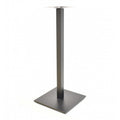 Mesa alta BEVERLY, base de 110 cms e tampo de mesa de 60x60 cms. Cores à escolha, Tableros de 60x60 cms: WERZALIT SM - MARRÓN OXIDO 223, Base BEVERLY, altura 110 cms: Negra