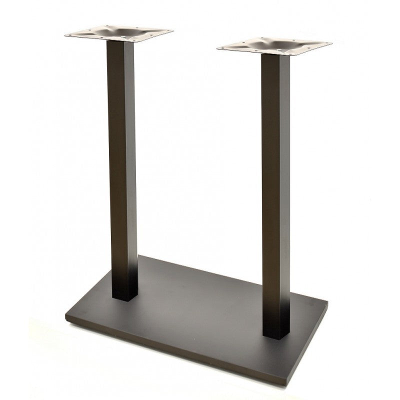 Mesa alta BEVERLY, preta, base retangular de 115 cms e tampo de 110x70 cms. Cores à escolha, Tableros 110x70 cms: MELAMINA ROBLE UVE ( 110X68 CMS )