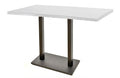 Mesa alta BEVERLY, preta, base retangular de 115 cms e tampo de 110x70 cms. Cores à escolha, Tableros 110x70 cms: WERZALIT SM - BRANCO 01