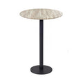 Mesa alta BOHEME, preta, base de 110 cms e tampo de mesa de 60 cms de diâmetro. Cores à escolha, Tablero de 60 cms.: WERZALIT SM - MONTPELLIER 214
