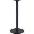 Mesa alta BOHEME, preta, base de 110 cms e tampo de mesa de 60 cms de diâmetro. Cores à escolha, Tablero de 60 cms.: WERZALIT ALEMANIA - TRAVERTINO 034