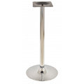 Mesa alta CRISS, base com 110 cms e tampo de 60x60 cms. Cores à escolha, Bases CRISS, altura 110 cms: Cromada, Tableros de 60x60 cms: WERZALIT SM - MARRÓN OXIDO 223
