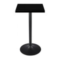 Mesa alta CRISS, base com 110 cms e tampo de 60x60 cms. Cores à escolha, Bases CRISS, altura 110 cms: Preta, Tableros de 60x60 cms: WERZALIT SM - NEGRO 55